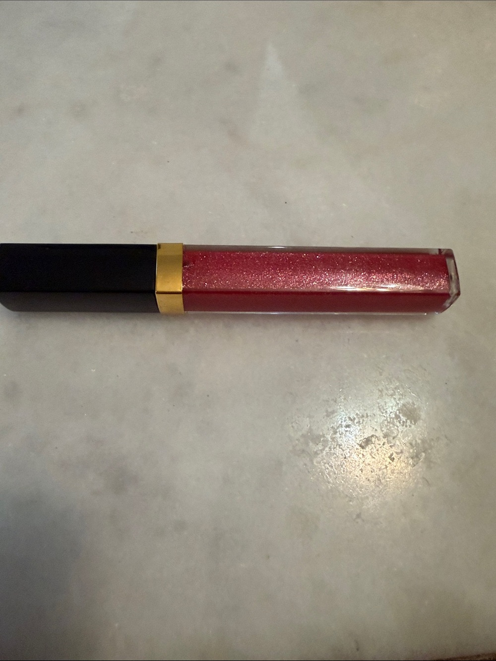 New without box CHANEL Rouge Coco Shimmer Lip Gloss - Sparkling Pink Red #106